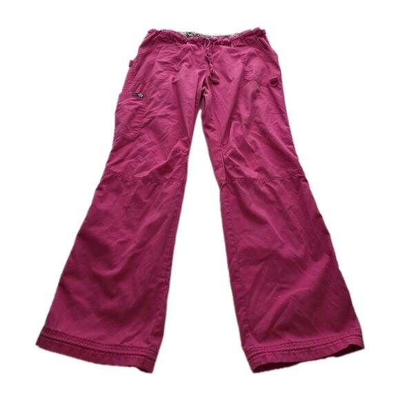 Koi Scrub Pants Womens Size XL Tall Fuschia Pink Lindsey Cargo Nursing Medical - Picture 1 of 11